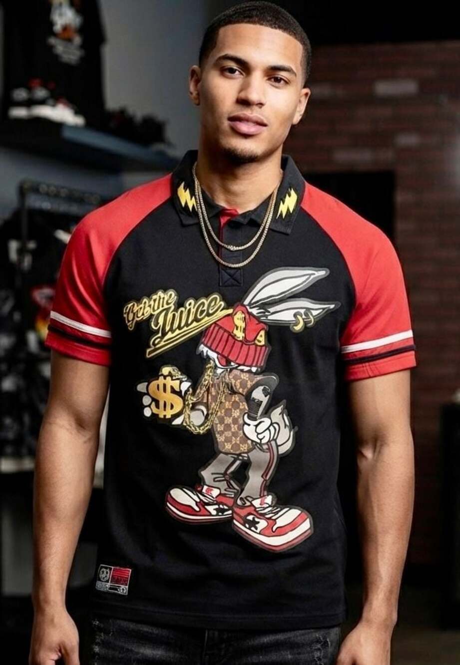 Switch Remarkable Limited Edition 'Get the Juice' Bugs Bunny Graphic Polo Shirt